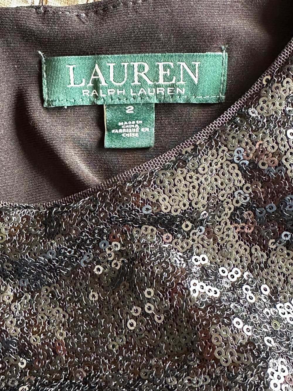 Lauren Ralph Lauren Stunning Sequin-Accented Black Cocktail Dress - Picture 8 of 11